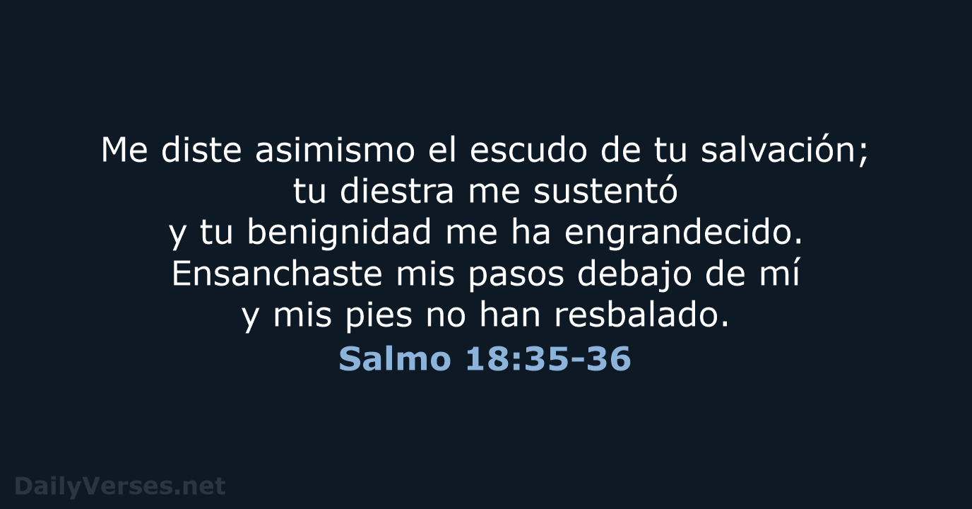 Salmo 18:35-36 - RVR95