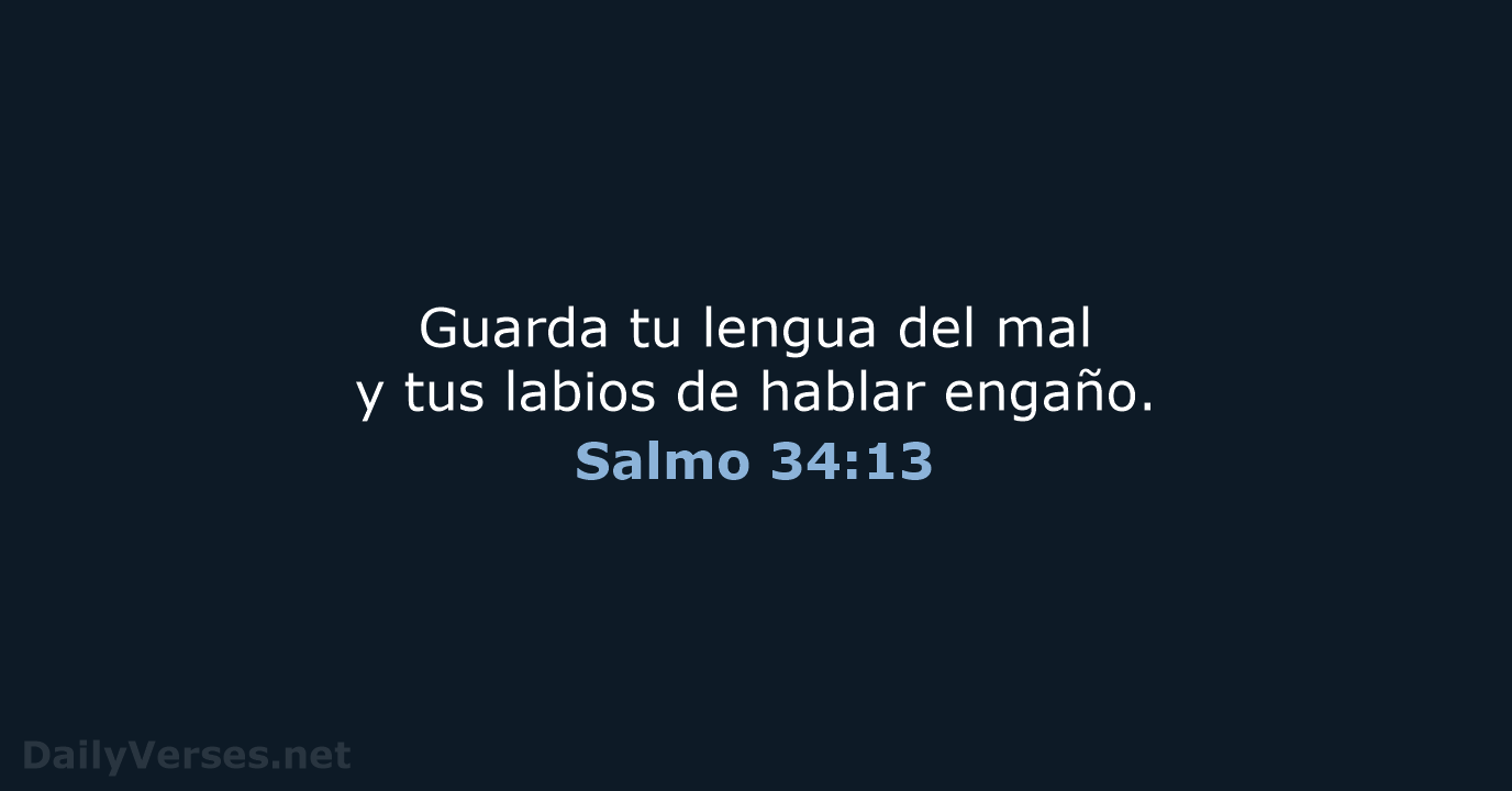 Salmo 34:13 - RVR95