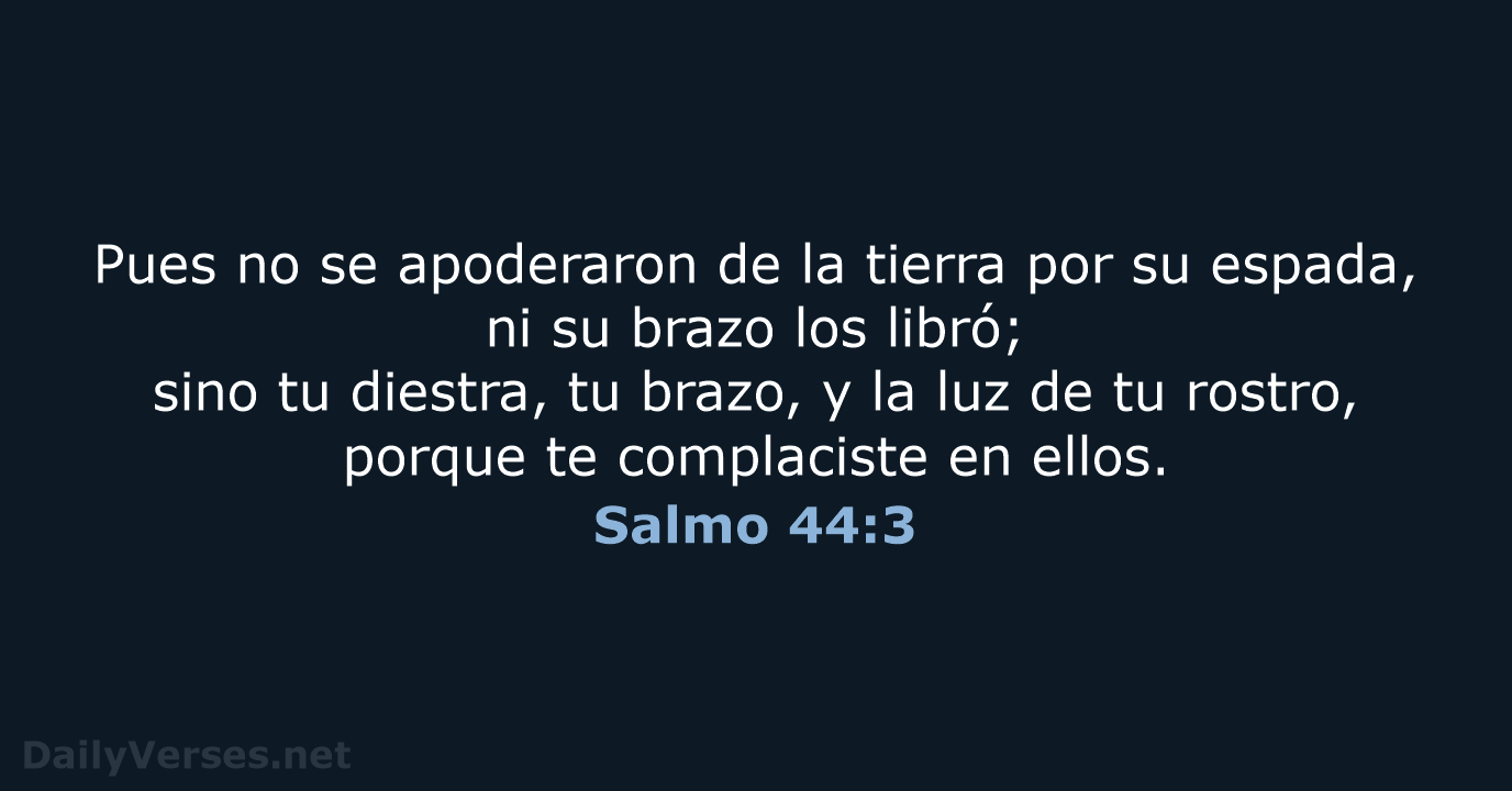 Salmo 44:3 - RVR95