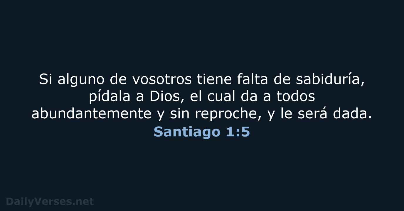 Santiago 1:5 - RVR95