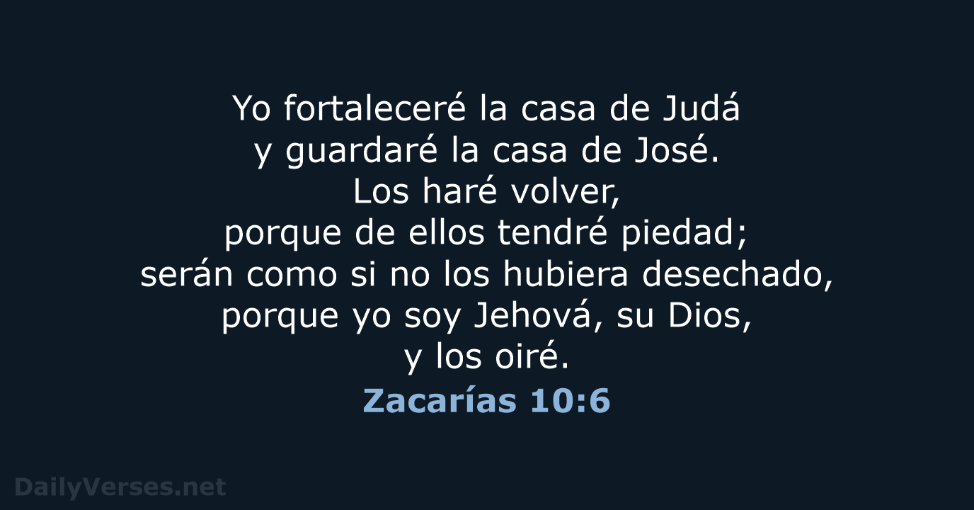 Zacarías 10:6 - RVR95