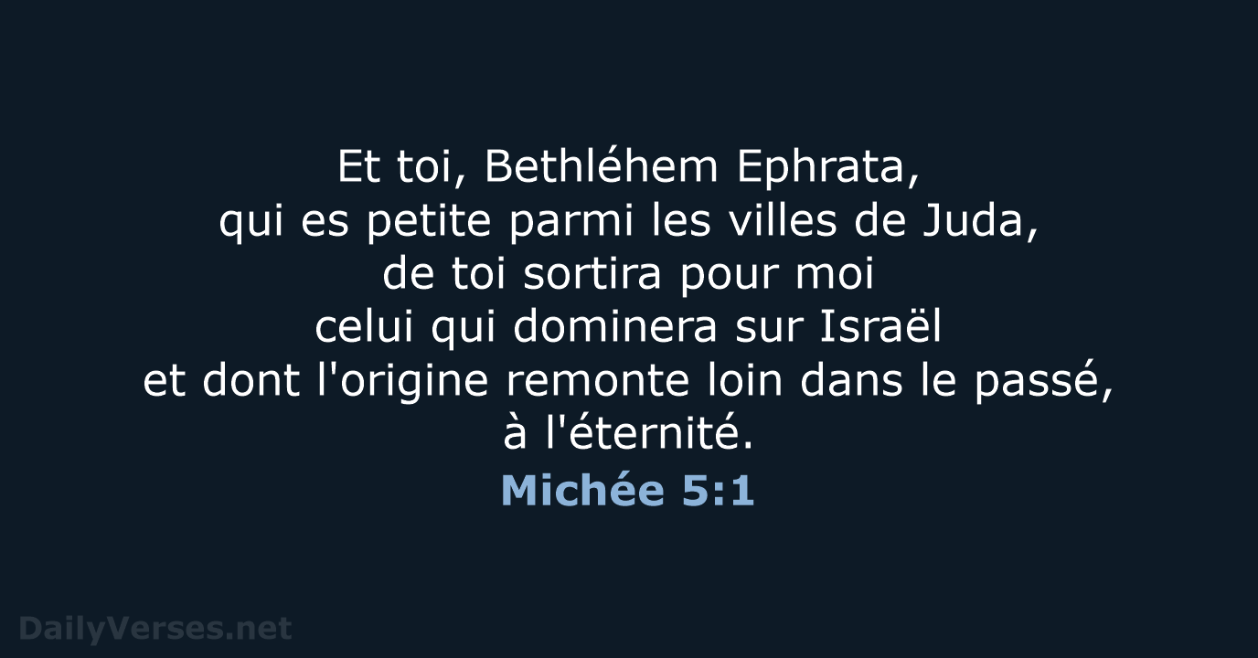 Michée 5:1 - SG21