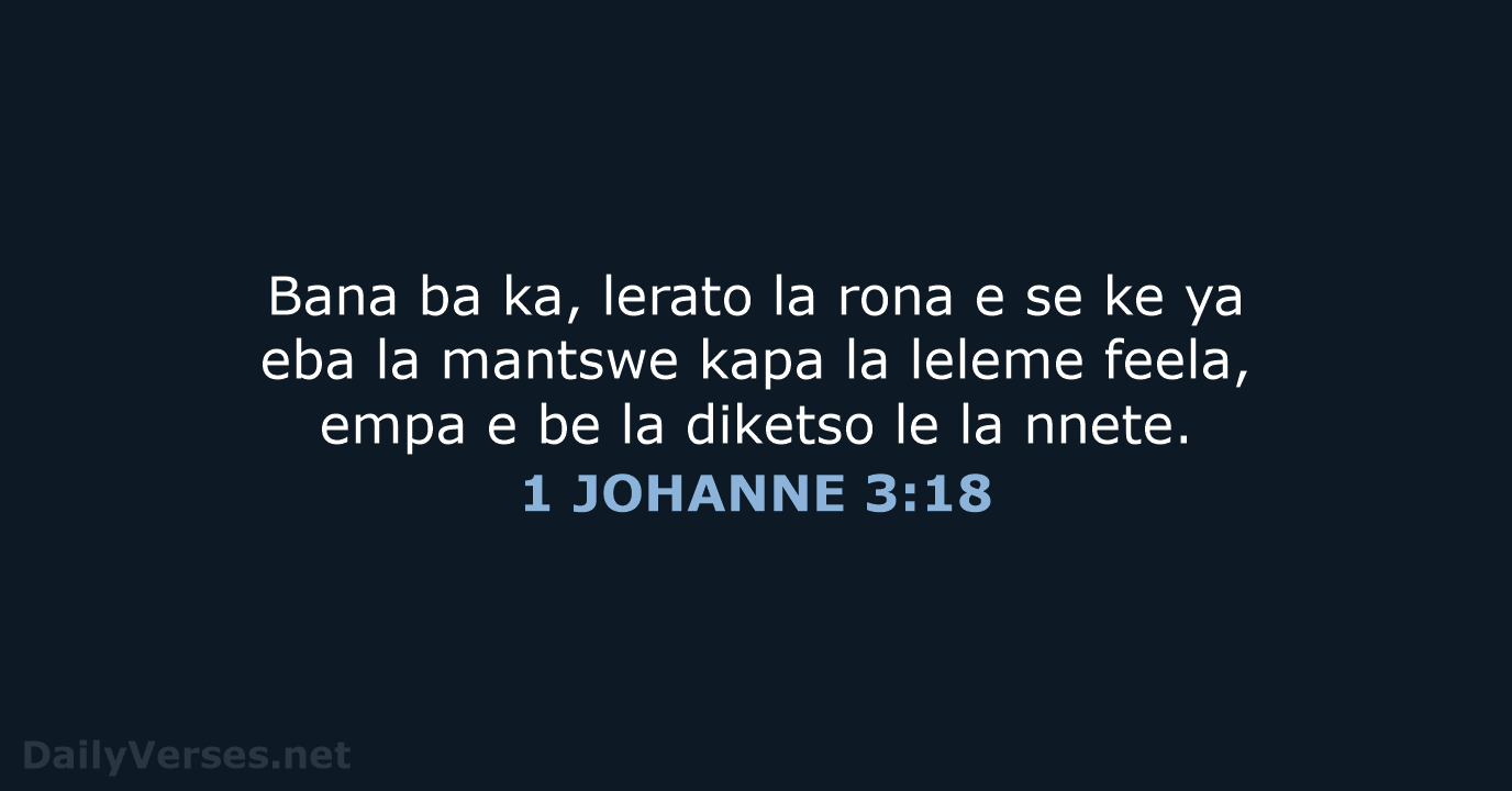 1 JOHANNE 3:18 - SSO89