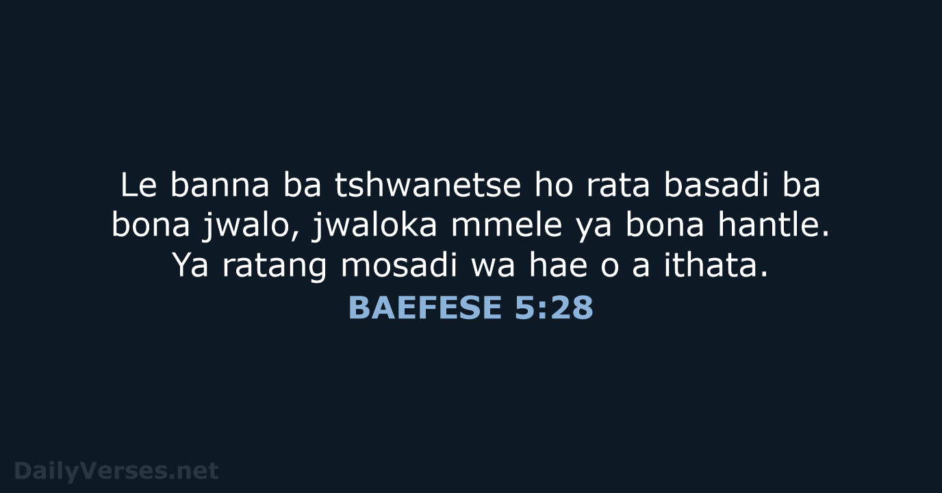 BAEFESE 5:28 - SSO89