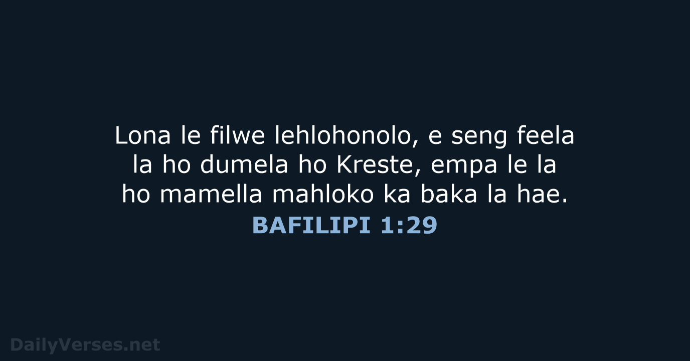 BAFILIPI 1:29 - SSO89