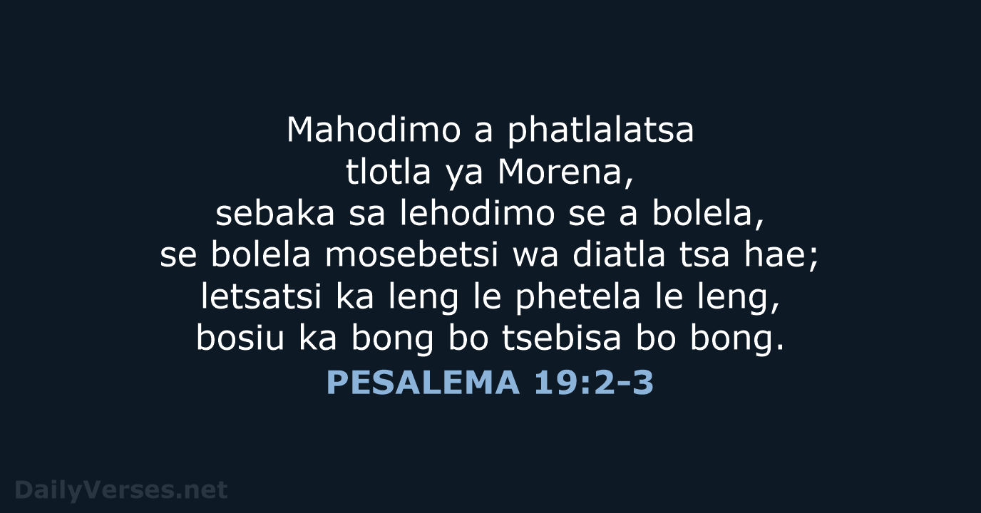 PESALEMA 19:2-3 - SSO89