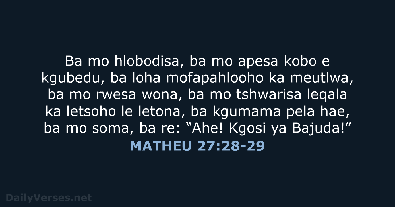 MATHEU 27:28-29 - SSO89