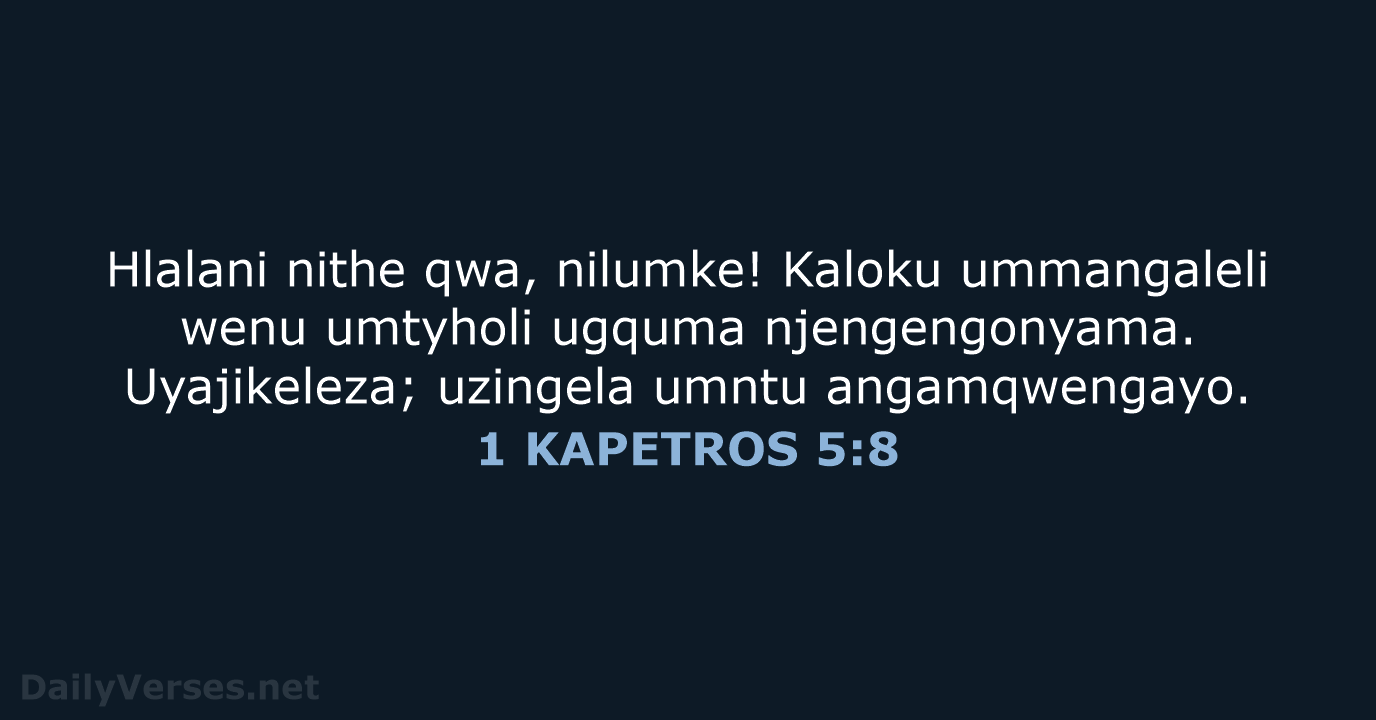 1 KAPETROS 5:8 - XHO96