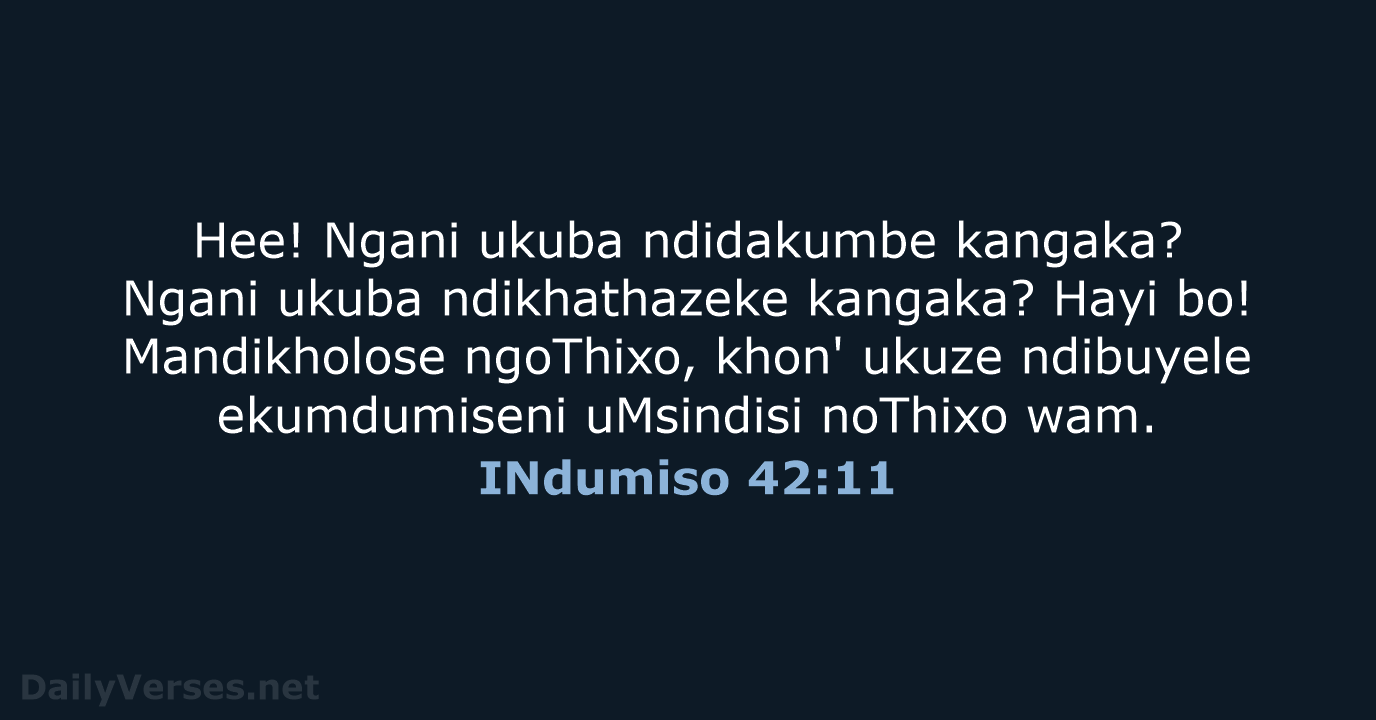 INdumiso 42:11 - XHO96