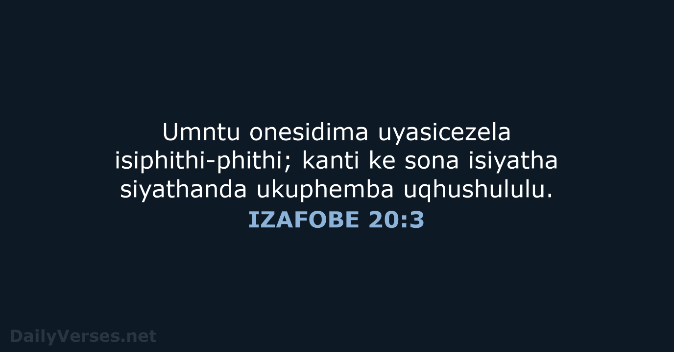 IZAFOBE 20:3 - XHO96