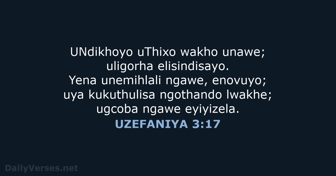 UZEFANIYA 3:17 - XHO96