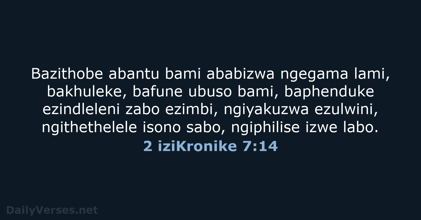 2 iziKronike 7:14 - ZUL59