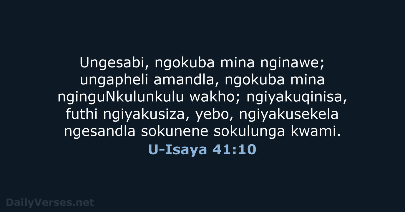 U-Isaya 41:10 - ZUL59