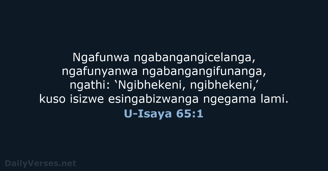 U-Isaya 65:1 - ZUL59