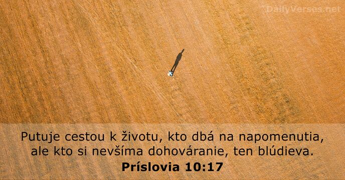 Príslovia 10:17
