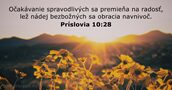 Príslovia 10:28