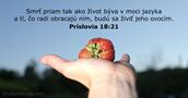 Príslovia 18:21