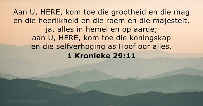 1 Kronieke 29:11