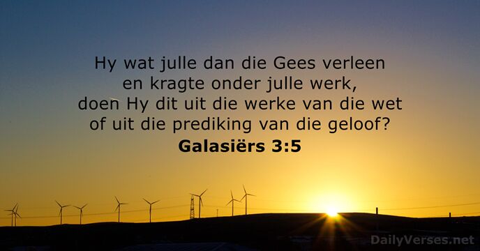 Galasiërs 3:5