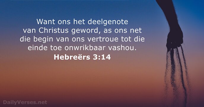 Hebreërs 3:14