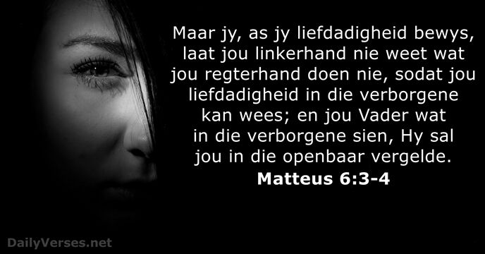 Matteus 6:3-4