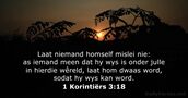 1 Korintiërs 3:18