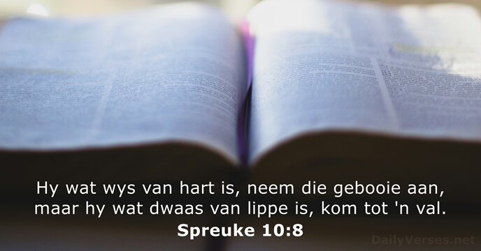 Spreuke 10:8