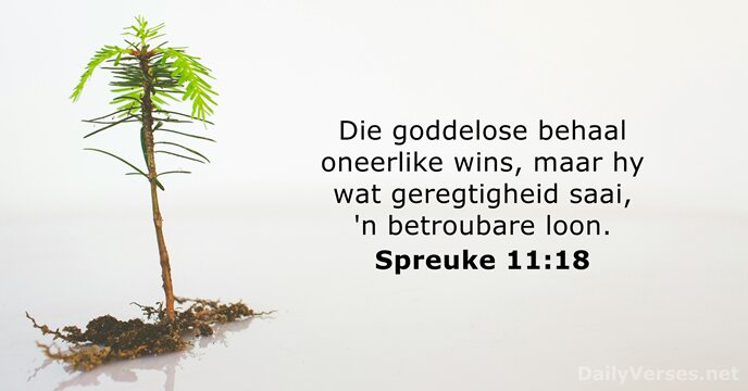 Spreuke 11:18