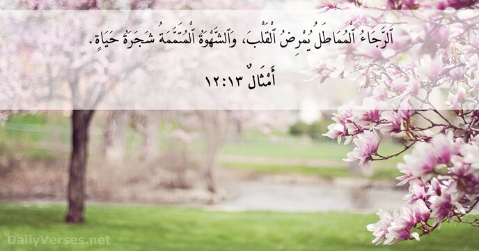 أَمْثَالٌ ١٣:‏١٢