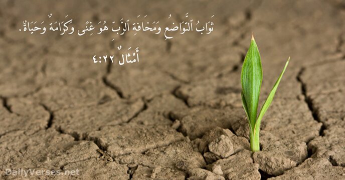 أَمْثَالٌ ٢٢:‏٤