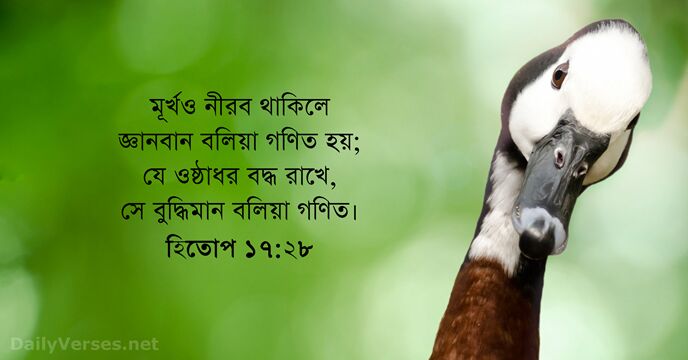 হিতোপ ১৭:২৮