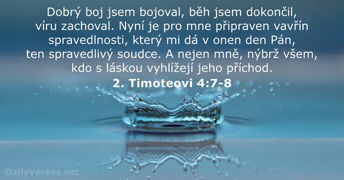 2. Timoteovi 4:7-8