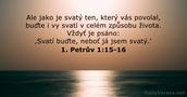 1. Petrův 1:15-16