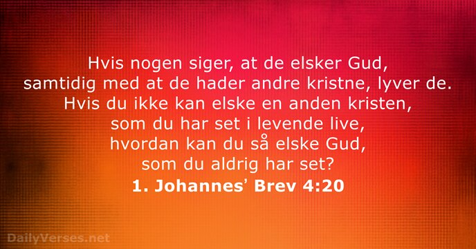 1. Johannesʼ Brev 4:20