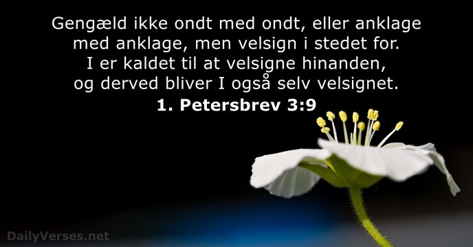 1. Petersbrev 3:9