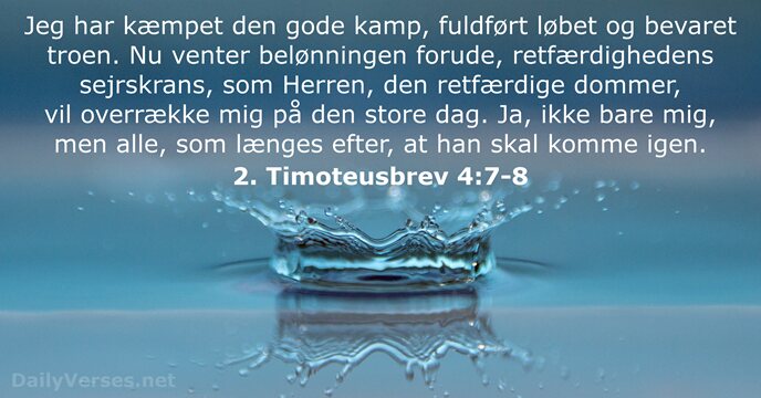 2. Timoteusbrev 4:7-8