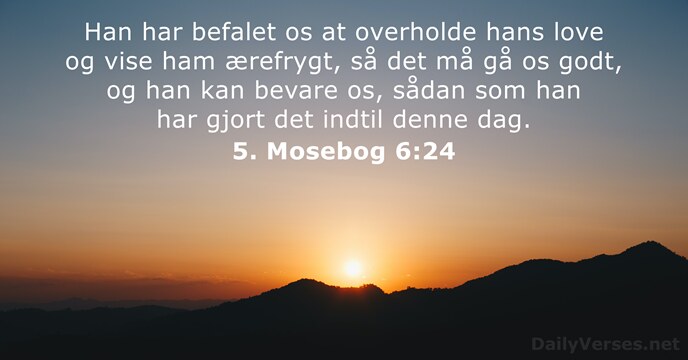 5. Mosebog 6:24