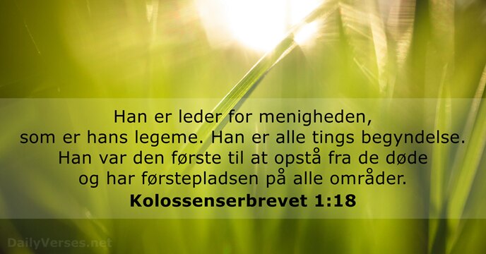 Kolossenserbrevet 1:18