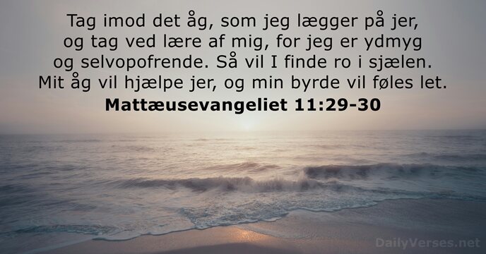 Mattæusevangeliet 11:29-30