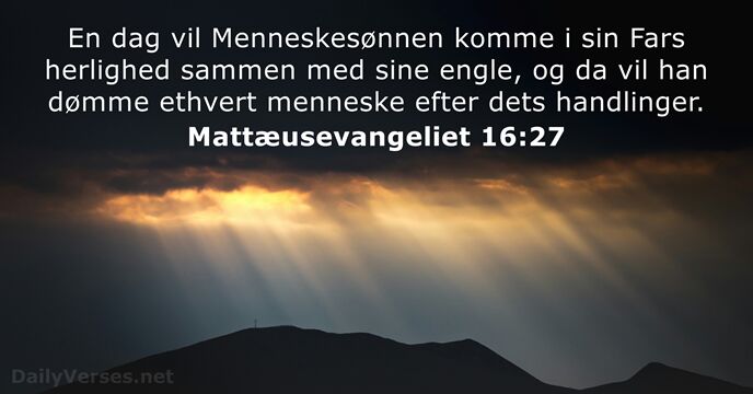 Mattæusevangeliet 16:27