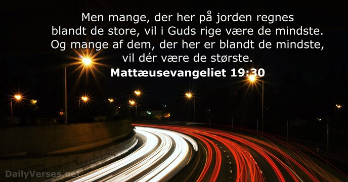 Mattæusevangeliet 19:30