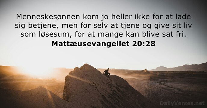 Mattæusevangeliet 20:28