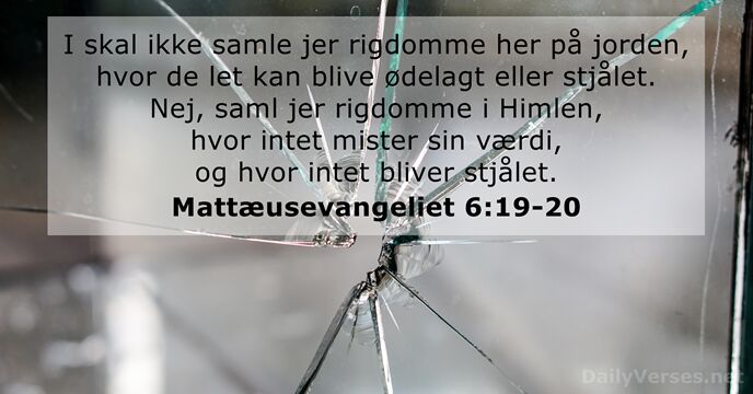 Mattæusevangeliet 6:19-20