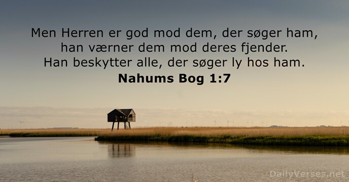 Men Herren er god mod dem, der søger ham, han værner dem… Nahums Bog 1:7