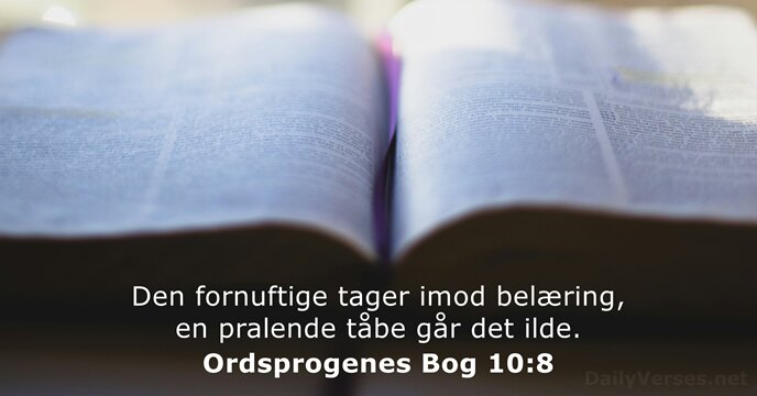 Ordsprogenes Bog 10:8