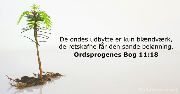 Ordsprogenes Bog 11:18