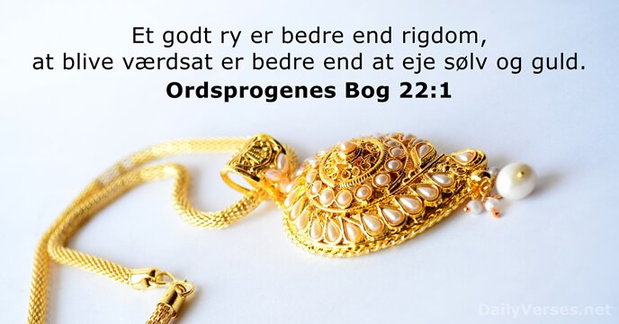 Ordsprogenes Bog 22:1