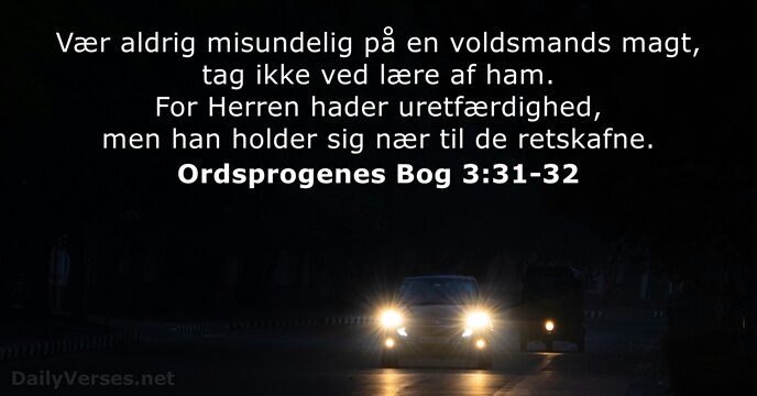 Ordsprogenes Bog 3:31-32
