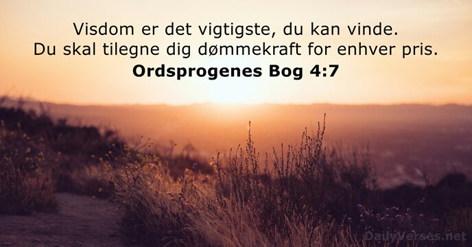 Ordsprogenes Bog 4:7