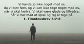 1. Timoteusbrev 6:7-8